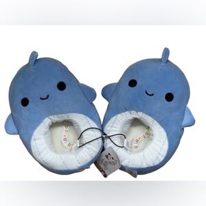 Squishmallows Samir The Blue Whale Plush Slipper Sz 2/3